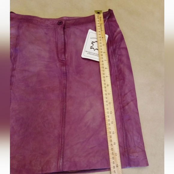 100% Genuine Leather Women's Mini-Skirt Size Medium - Picture 12 of 13
